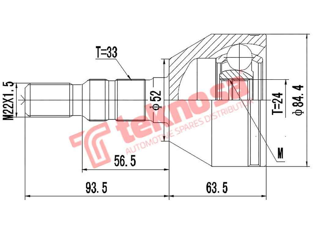 Outer Cv Joint - Op3009 (Teknosa)