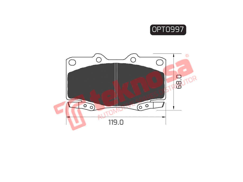 BRAKE PADS - OPT0997 (OPTIMA)