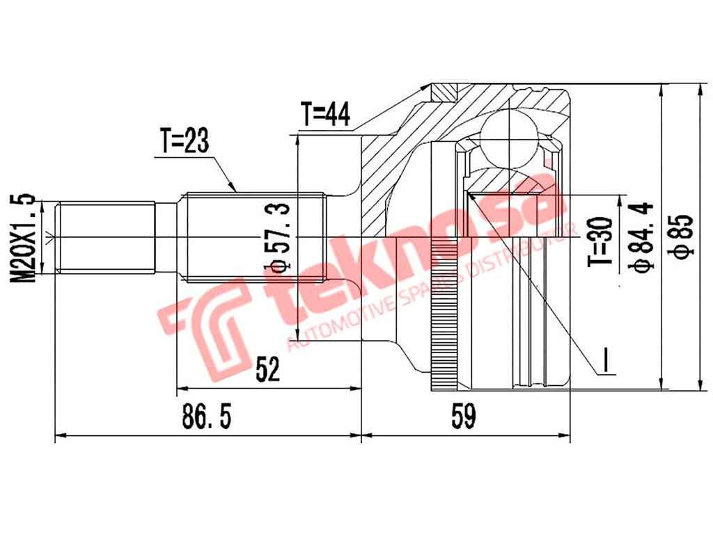 OUTER CV JOINT - RN3005A (TEKNOSA)
