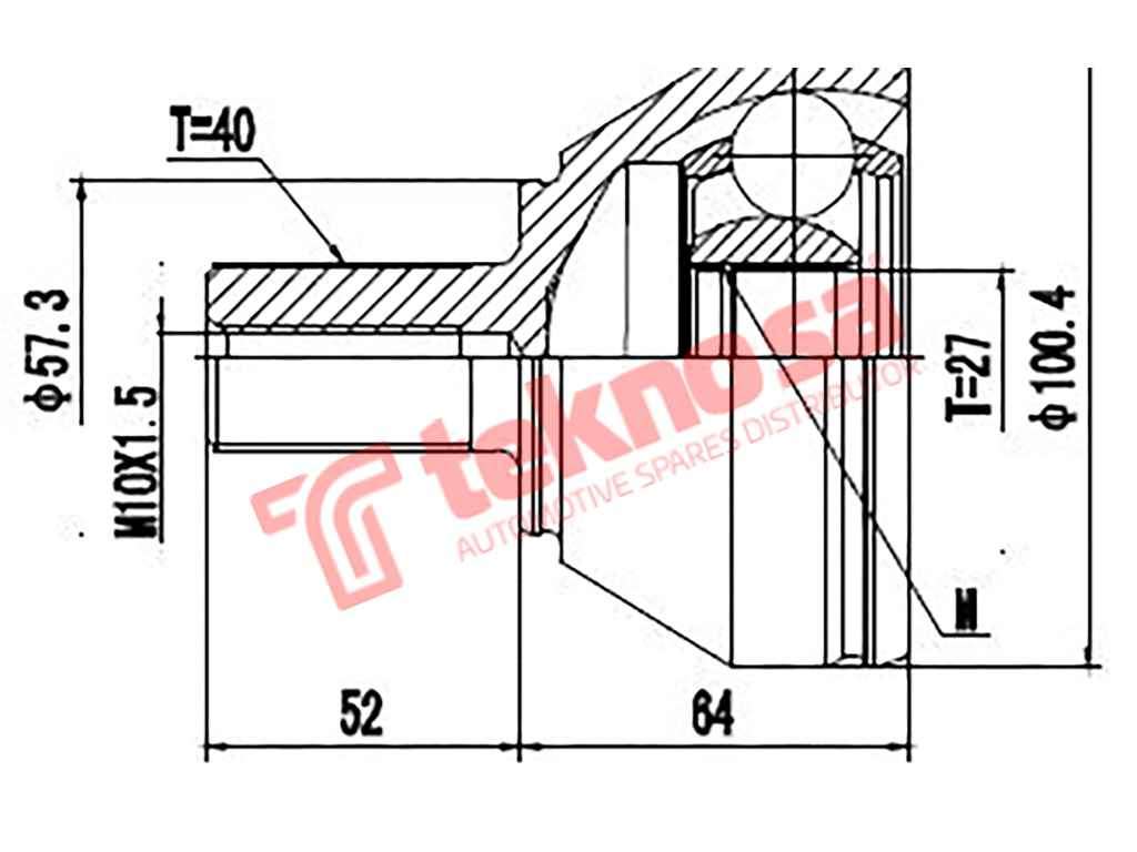 OUTER CV JOINT - RV3011 (TEKNOSA)