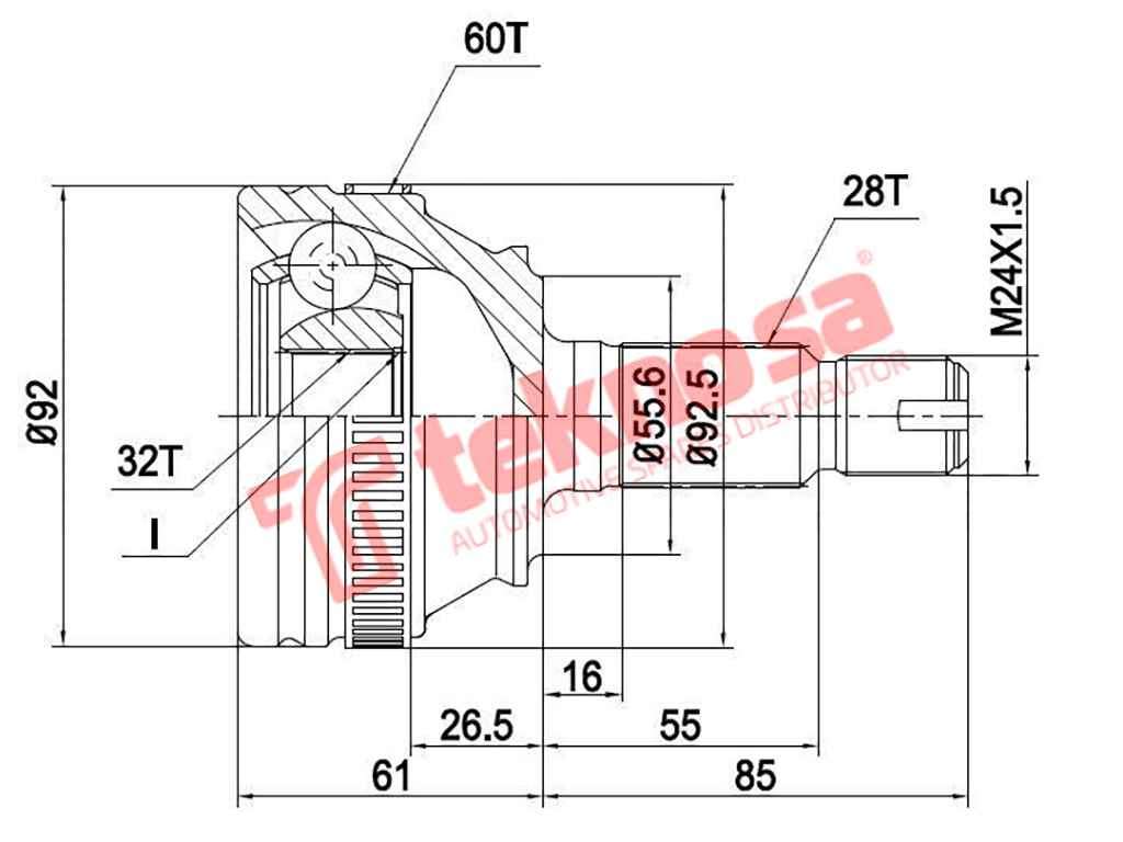 OUTER CV JOINT - RV5910 (TEKNOSA)