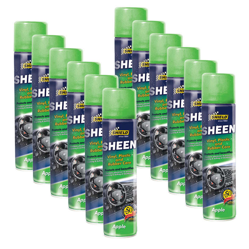 Shield Sheen Vinyl Plastic & Rubber Care 300Ml - Apple (Pack Size: 12)