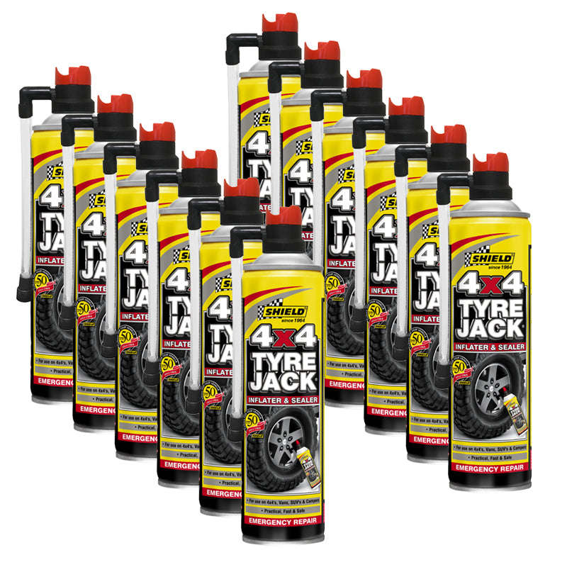 Shield Tyre Jack 44 Emergency Inflater -500Ml (Pack Size: 12)