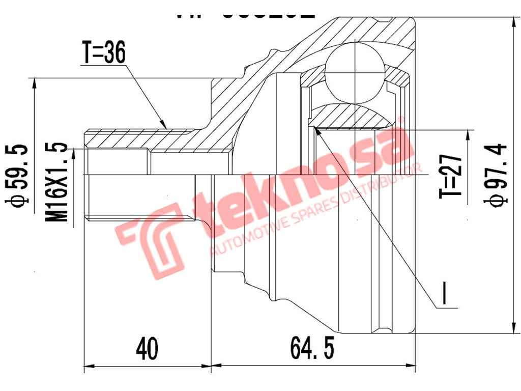 OUTER CV JOINT - VW5217 (TEKNOSA)
