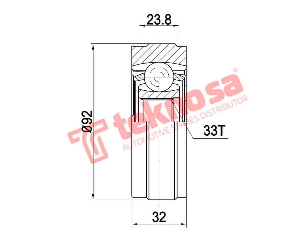INNER CV JOINT - VW6611 (TEKNOSA)
