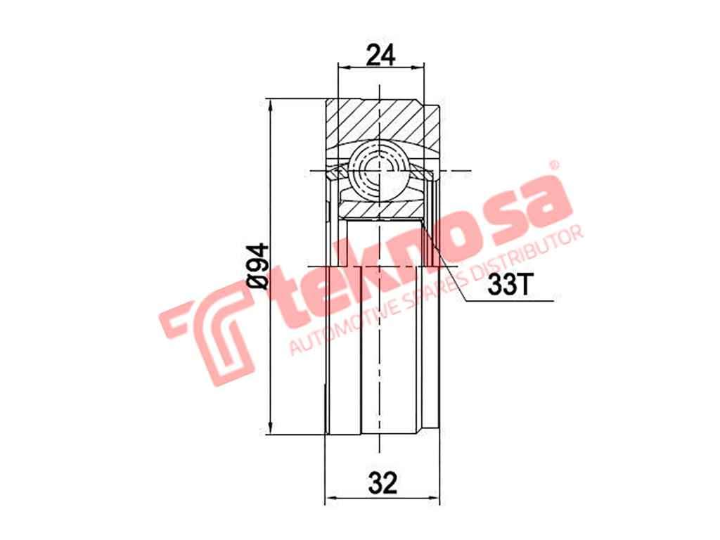 INNER CV JOINT - VW6924 (TEKNOSA)