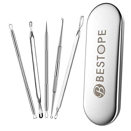 BESTOPE Blackhead Remover - Acne Pimple Comedone Extractor - Whitehead Removal Tool Kit Set of 5P...
