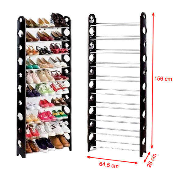 Stackable shoe rack 30 pairs