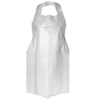 Plastic Aprons LDPE - White