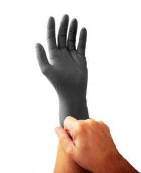 Latex Free Black Examination Gloves (100/Box) Powder Free - Large