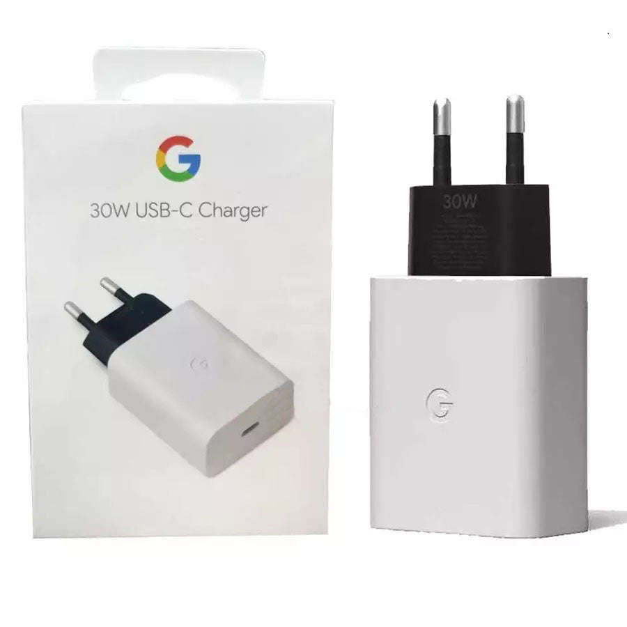 Official Google 30W USB-C Charging adapter (White, In Stock Import)