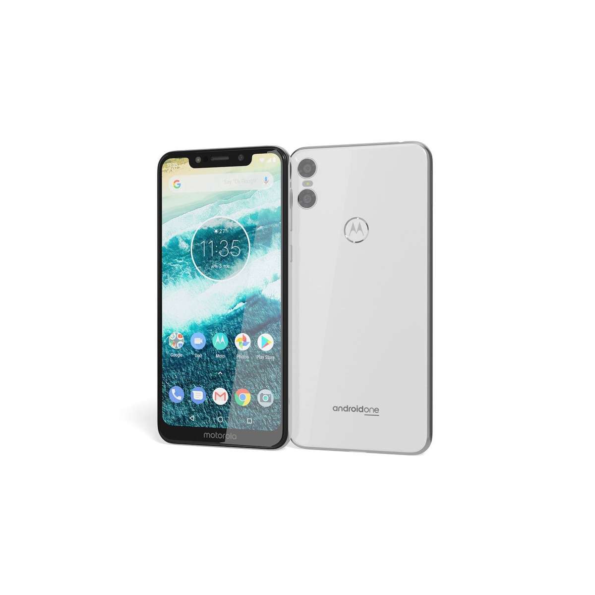 Motorola Moto One (64GB, Dual Sim, White, Special Import)