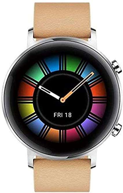 Huawei Watch GT 2 Classic (42mm, Bluetooth, Brown Leather Beige, Special Import)