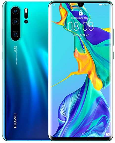 Huawei P30 Pro (128GB, 6GB RAM, Dual Sim, Aurora Blue, Special Import)