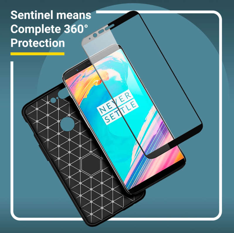 Olixar Sentinel Google Pixel 7 Case And Glass Screen Protector (Black, In Stock Import)