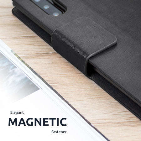 Olixar Leather-Style Oneplus 8 Pro Wallet Stand Case (Black, Special Import)