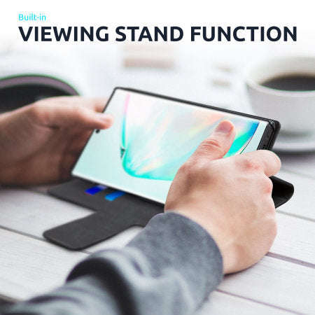 Olixar Leather-Style Oneplus 8 Pro Wallet Stand Case (Black, Special Import)