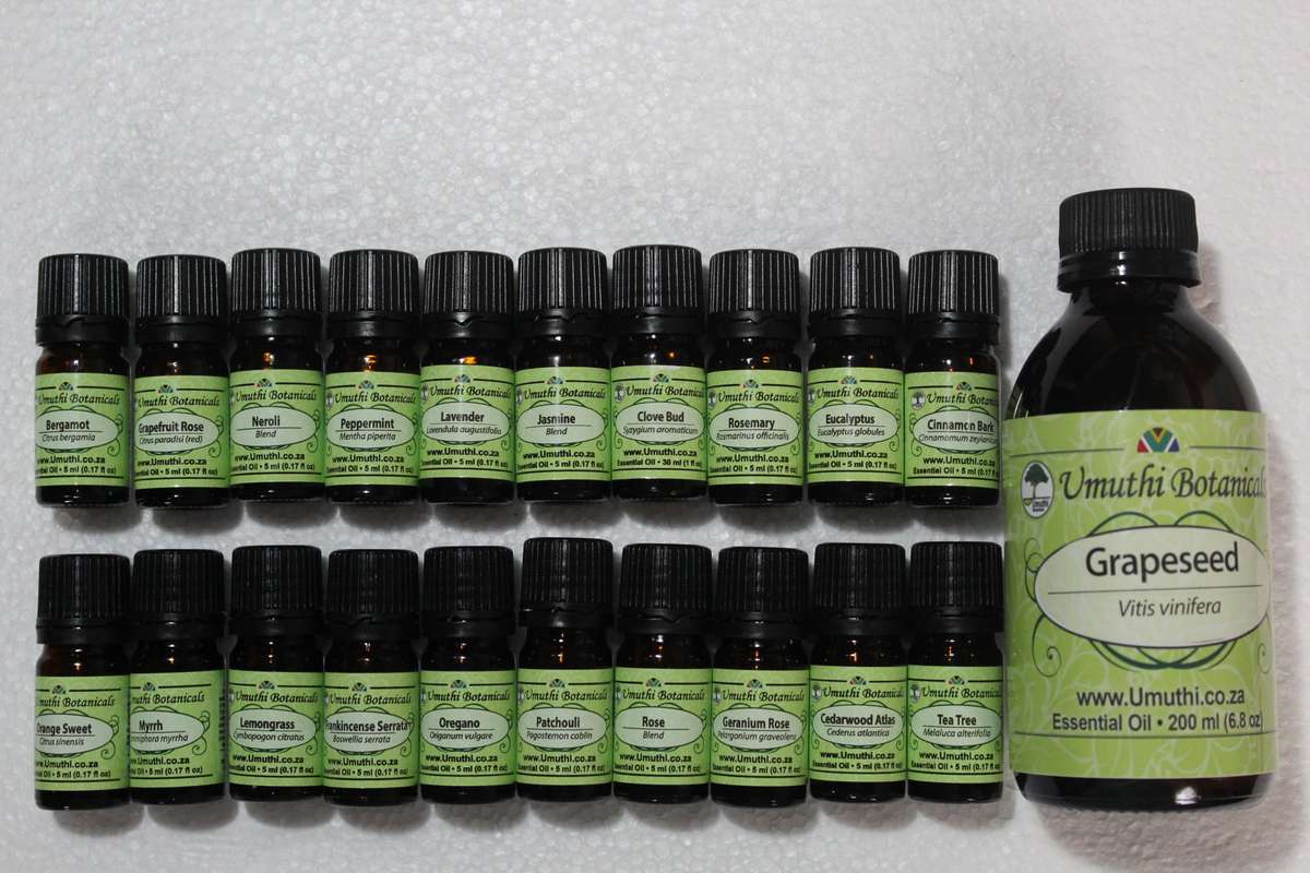 a Essential Oil Kit -20 5ml Essential Oils with 200ml Carrier Oil - 1 Box