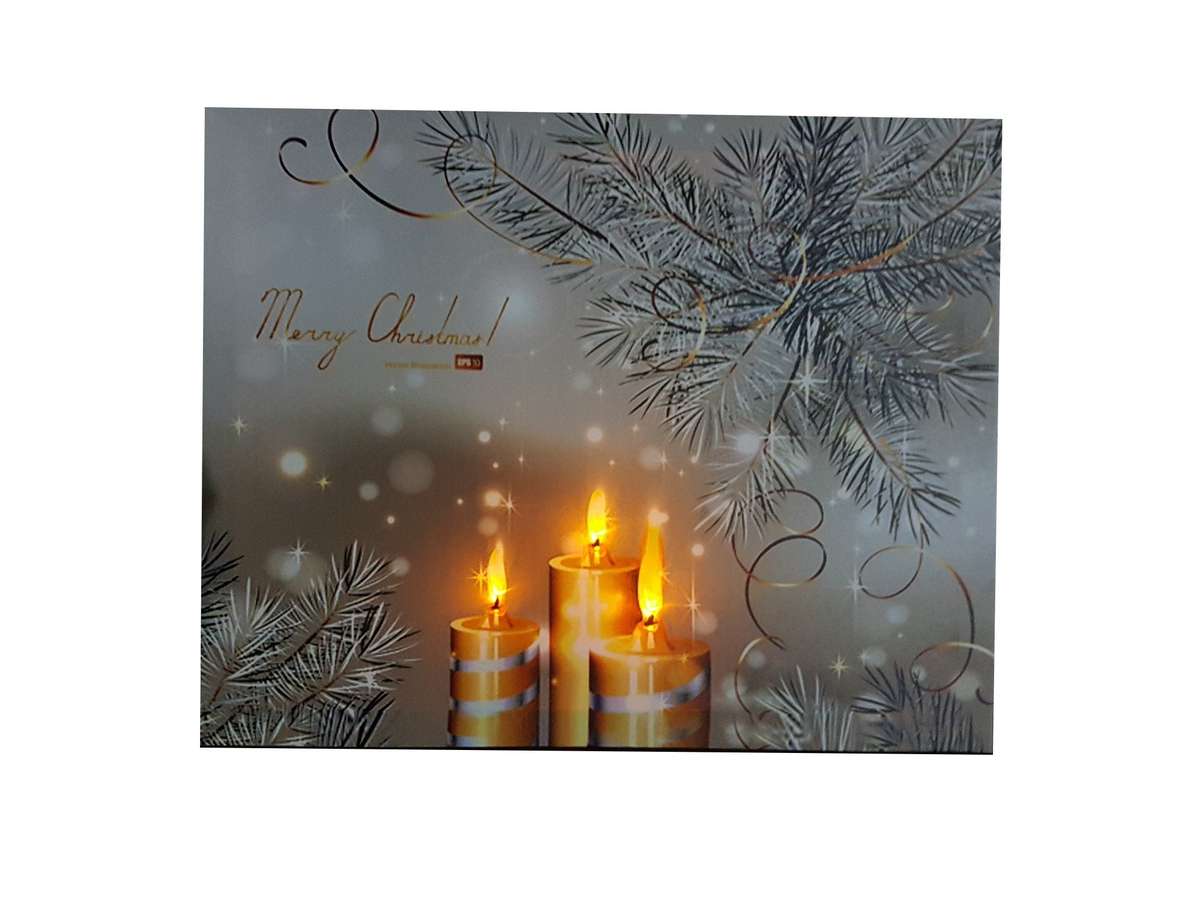 Light Up Painting With Christmas Calm Silver Design - 101C