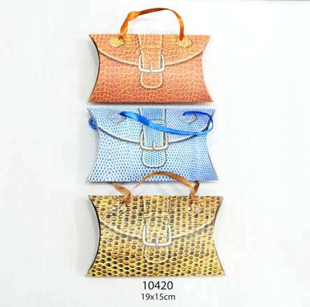 Funky Blue & Brown Handbags - Size : 19x15cm - Light Brown