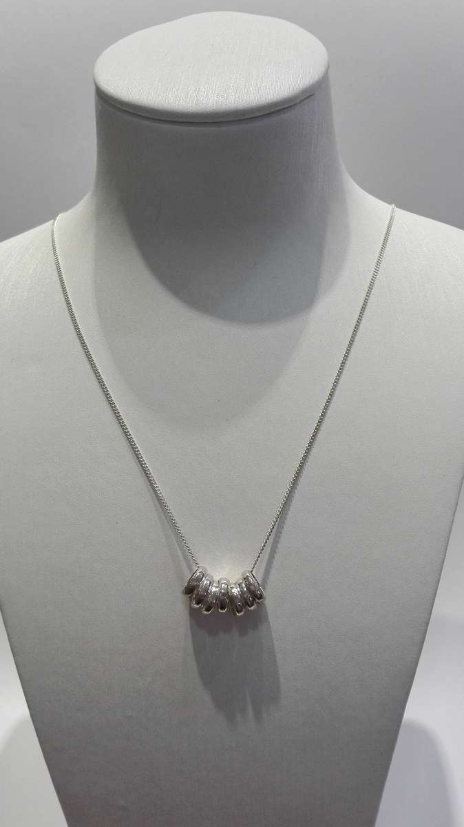 Silver 2mm Friendship rings on chain