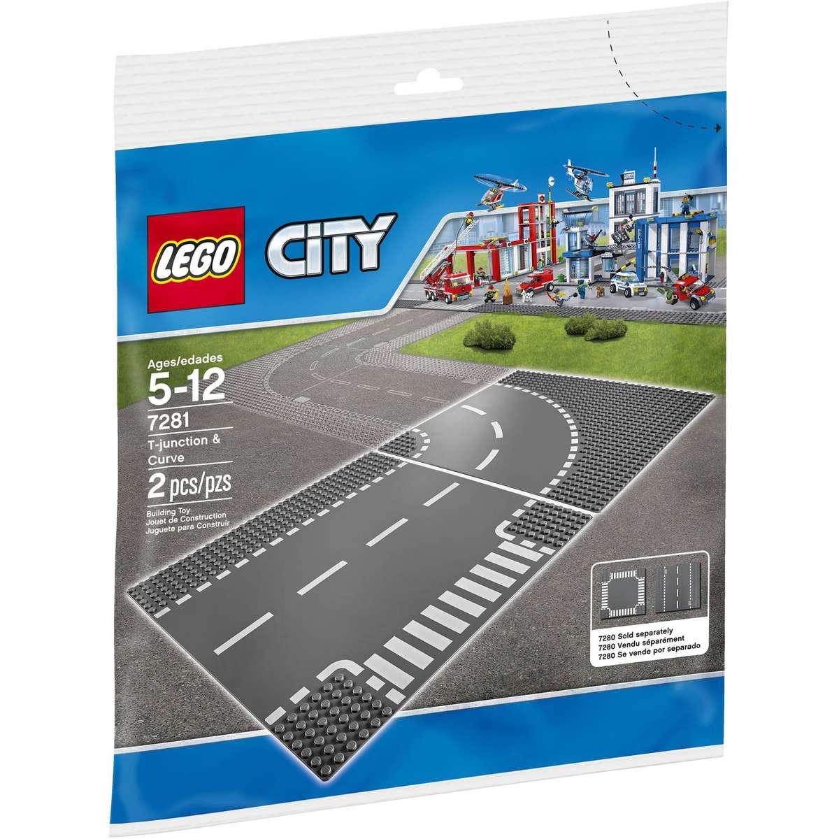 LEGO City Supplementary T-junction & Curve -7281