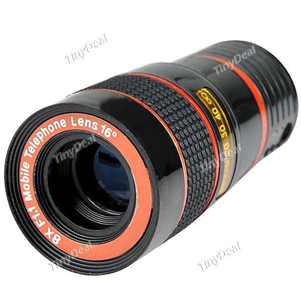 8X Zoom Telescope Monocular Camera Optical Lens for Mobile Phone with Adjusted Holder STS-509933