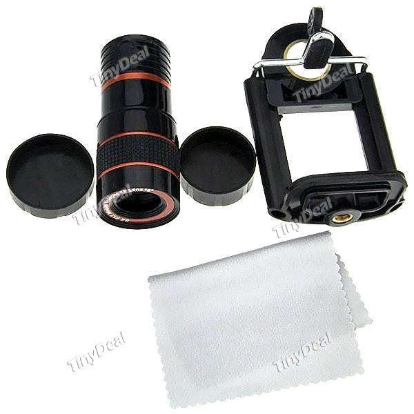 8X Zoom Telescope Monocular Camera Optical Lens for Mobile Phone with Adjusted Holder STS-509933