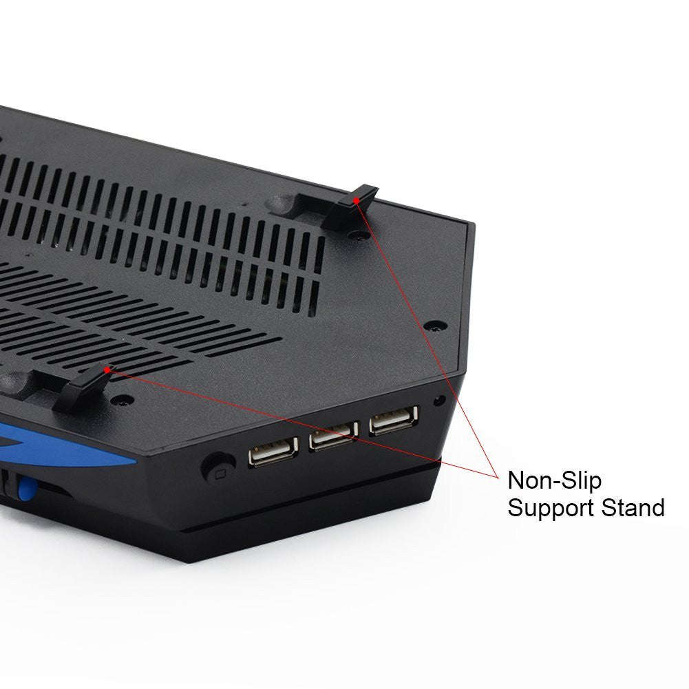 Kootek PS4 Vertical Stand with Cooling Fan Charger Multifunctional PlayStation 4 Console Cooler D...