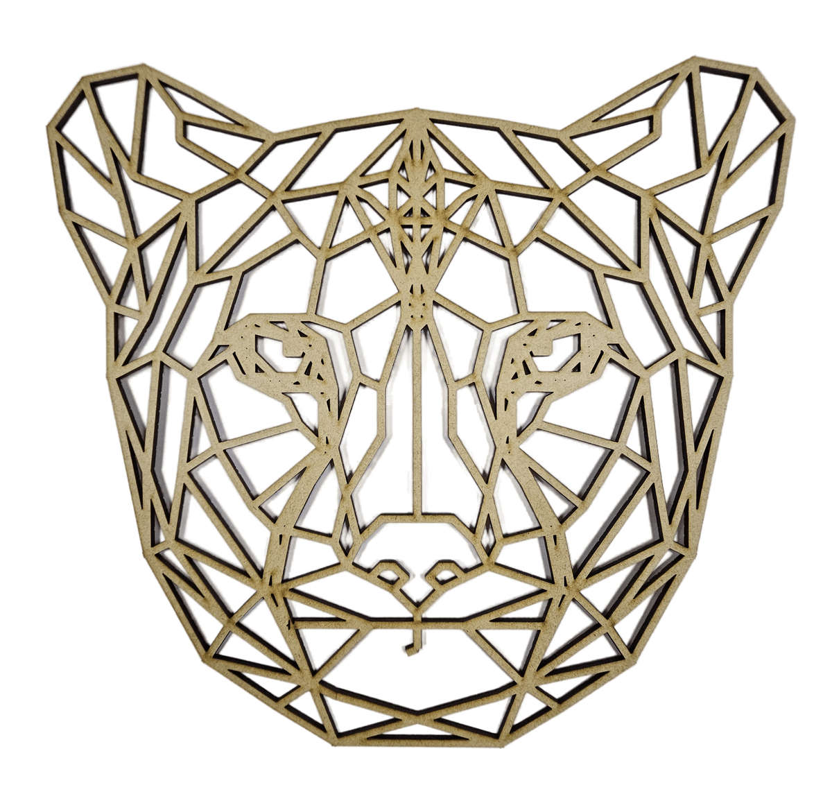 Polygonal Cheetah Head Wall Art
