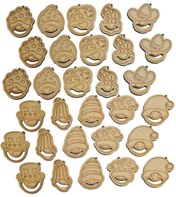 Macrame Craft Blanks  Gnome Keychain Blanks Bulk Pack 30 Units