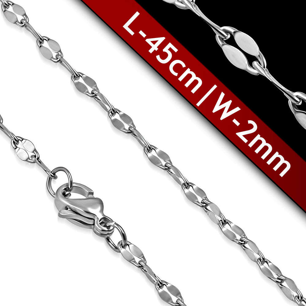 Stainless Steel Flat Oval Link Chain