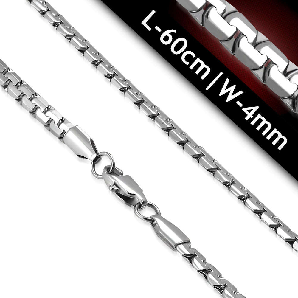 Stainless Steel Flat Greek Key Link Chain