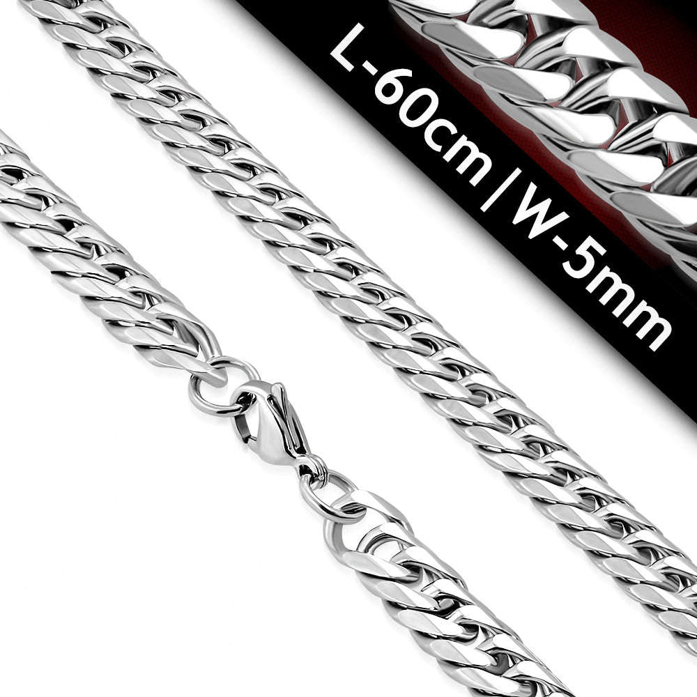 Stainless Steel Flat Curb Cuban Link Chain