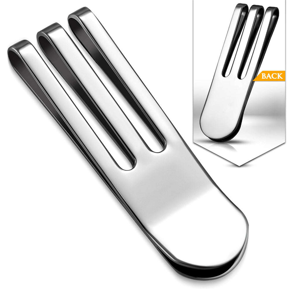 Stainless Steel Hinged Slim Clamp Money Clip