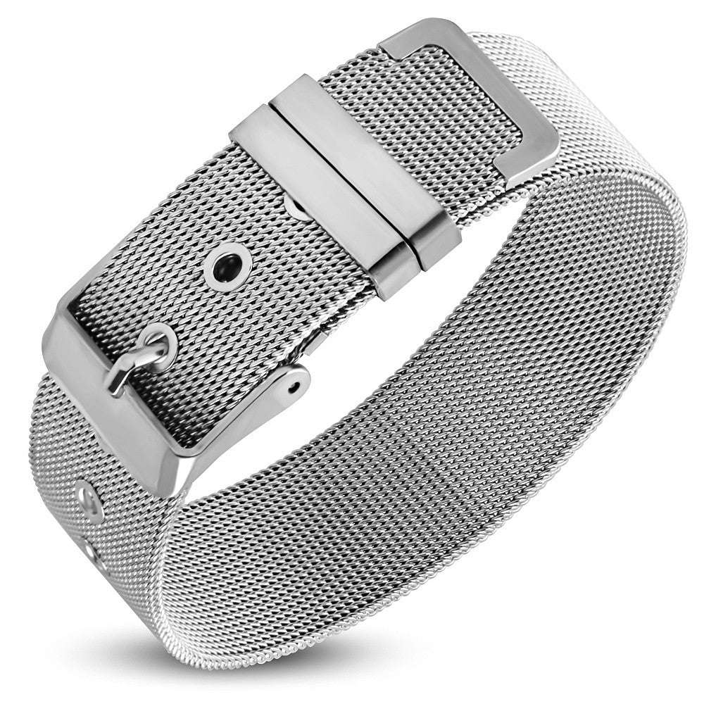 Stainless Steel Mesh Belt Buckle Bracelet