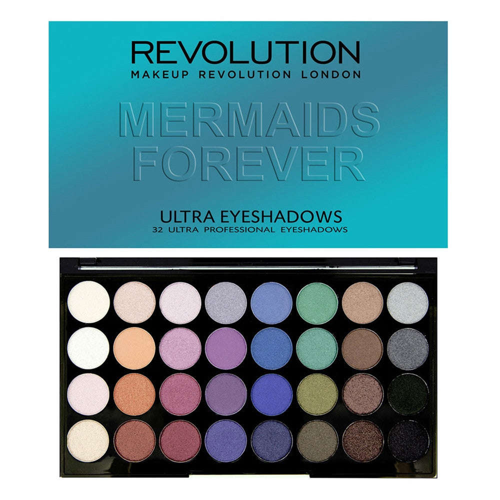 Makeup Revolution Ultra 32 Shade Eyeshadow Palette - Mermaids Forever