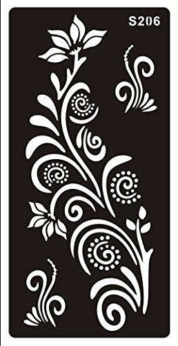 Tattoo Stencil / Template 10 Sheet Set Flower Pretty New Henna Designs