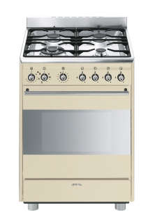 Smeg 60cm Concert Gas-Electric Cooker Various Colours SSA60M - Vintage Cream