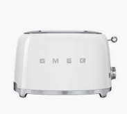 Smeg 50's Style Retro 2-Slice Toaster Various Colours TSF01SA - Ice White