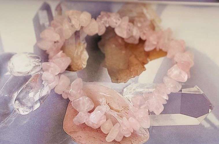 Rose Quartz Chip Bracelet