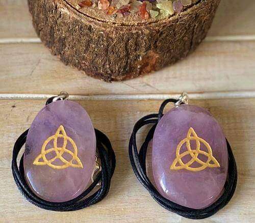 Amethyst Triquetra Pendant