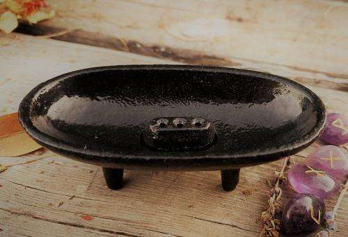 Cast Iron Canoe Smudge Pot and Incense Burner