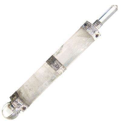 Clear Quartz and Garnet Healing Wand
