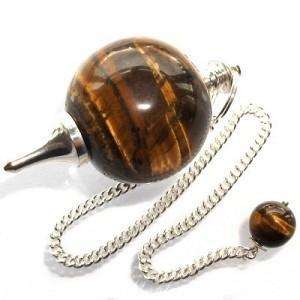 Crystal Ball Pendulum - Tigers Eye