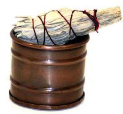 Metal Drum Smudge Pot