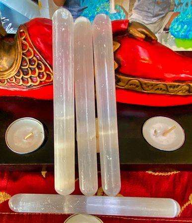 Natural Selenite Wands - Polished
