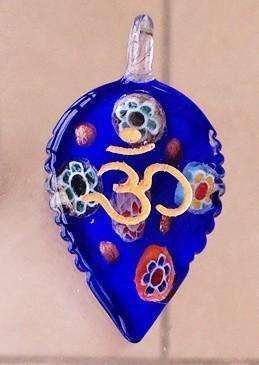 Om Engraved Glass Pendants - 40mm / 30mm
