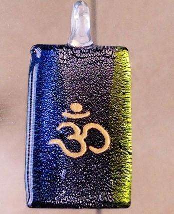 Om Engraved Glass Pendants - 40mm / 30mm