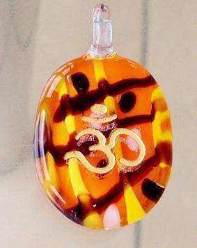 Om Engraved Glass Pendants - 40mm / 30mm